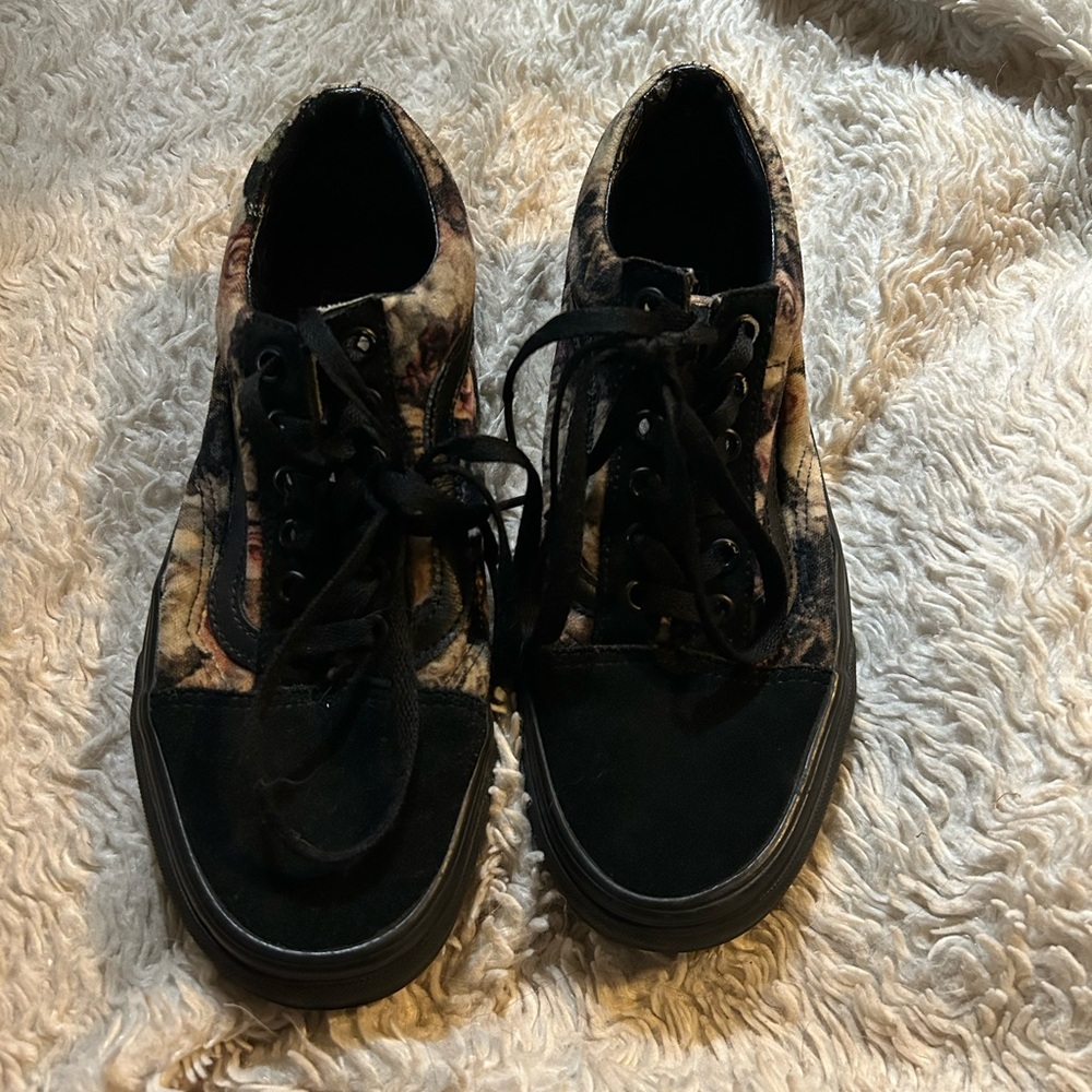Old School Floral Print Vans - Picture 5 of 8